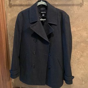 Mens Claiborne Charcoal Grey Wool Blend Dress Coat (Worn Once)